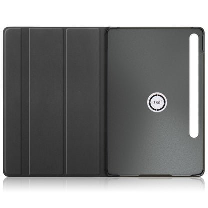 For Samsung Galaxy Tab S9 360 Rotation Stand Smart Leather Tablet Case(Grey) - Galaxy Tab S9 Cases by PMC Jewellery | Online Shopping South Africa | PMC Jewellery | Buy Now Pay Later Mobicred