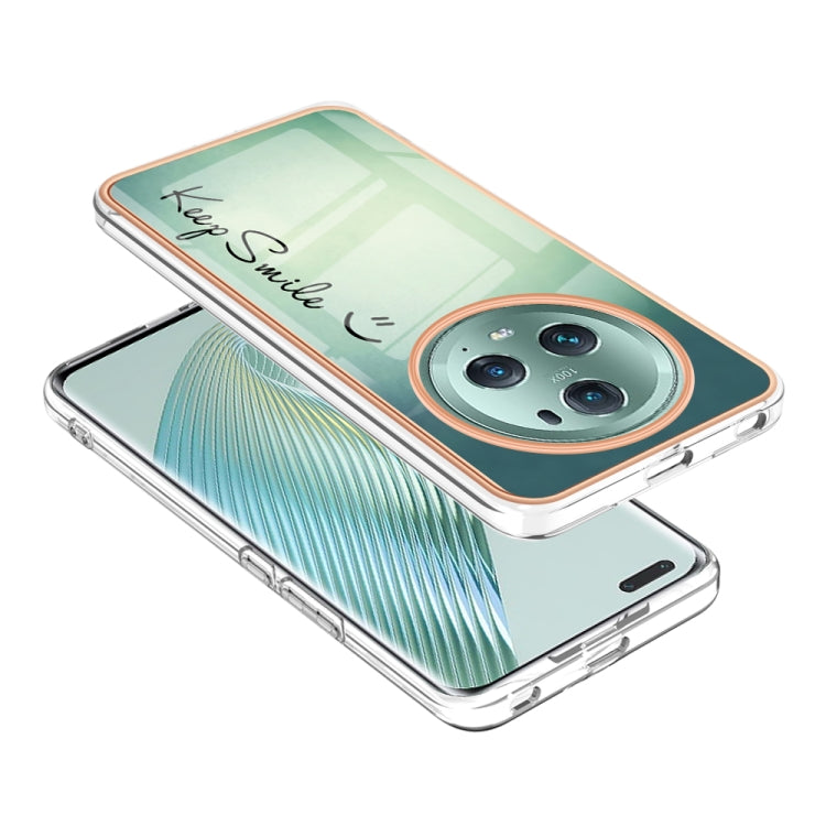 For Honor Magic 5 Pro Electroplating Marble Dual-side IMD Phone Case(Smile) - Honor Cases by PMC TechLife | Online Shopping South Africa | PMC TechLife | Buy Now Pay Later Mobicred