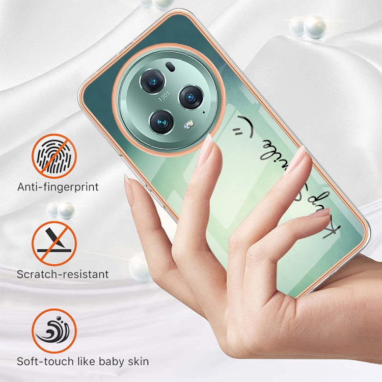 For Honor Magic 5 Pro Electroplating Marble Dual-side IMD Phone Case(Smile) - Honor Cases by PMC TechLife | Online Shopping South Africa | PMC TechLife | Buy Now Pay Later Mobicred