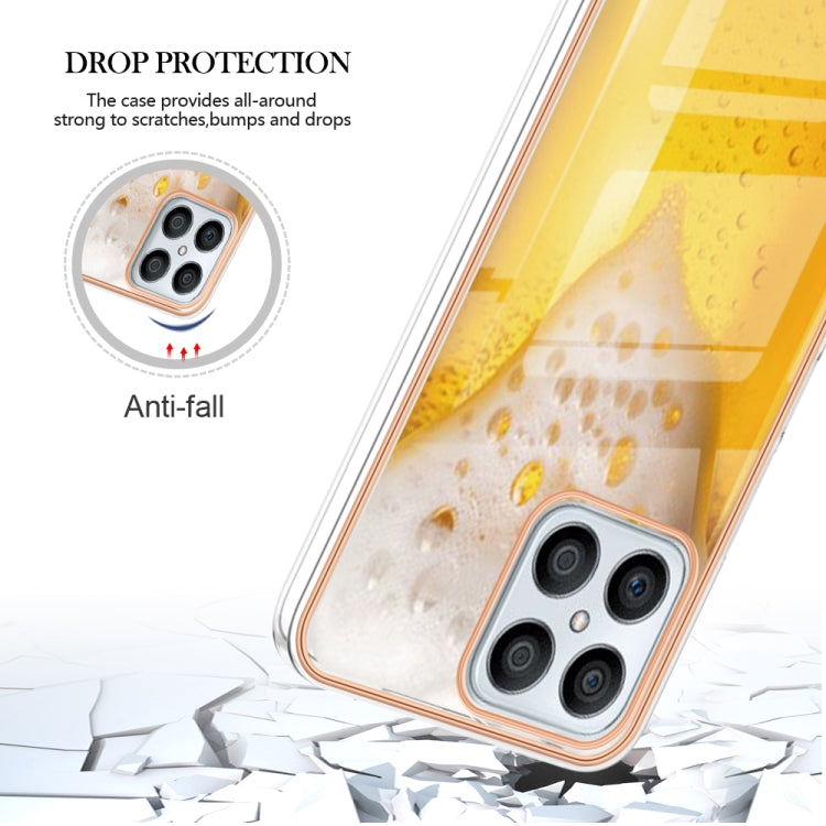 For Honor X8 4G Electroplating Marble Dual-side IMD Phone Case(Draft Beer) - free shipping - PMC TechLife - Order now!