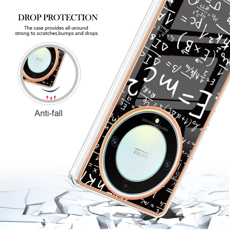 For Honor X9a / Magic5 Lite Electroplating Marble Dual-side IMD Phone Case(Equation) - Honor Cases by PMC TechLife | Online Shopping South Africa | PMC TechLife | Buy Now Pay Later Mobicred