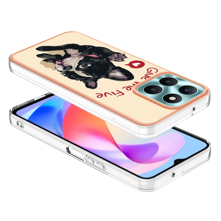 For Honor X6a Electroplating Marble Dual-side IMD Phone Case(Lucky Dog) - Honor Cases by PMC TechLife | Online Shopping South Africa | PMC TechLife | Buy Now Pay Later Mobicred