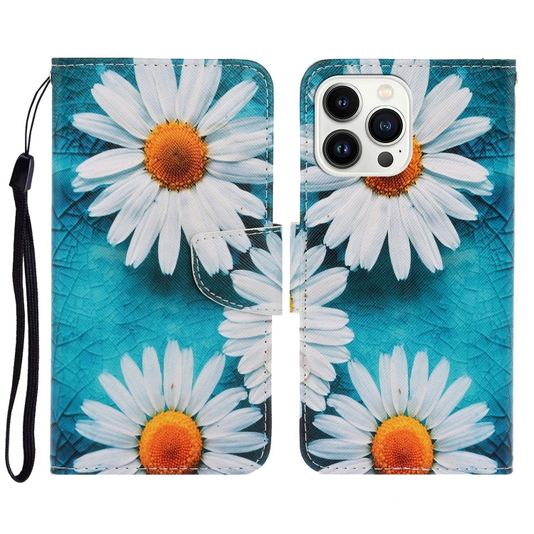 For iPhone 16 Pro Max 3D Colored Drawing Flip Leather Phone Case(Daisy) - iPhone 16 Pro Max Cases by PMC Jewellery | Online Shopping South Africa | PMC Jewellery | Buy Now Pay Later Mobicred