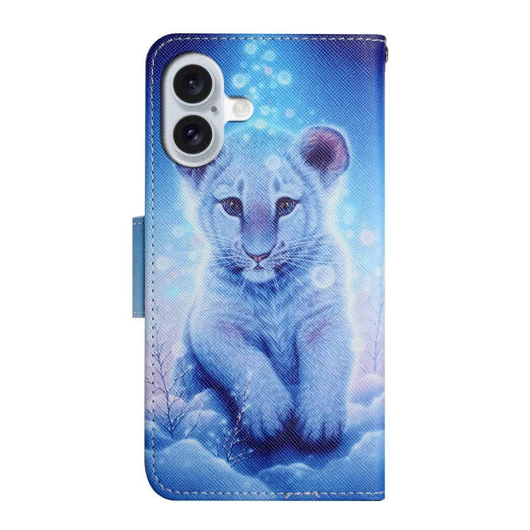 For iPhone 16 Plus 3D Colored Drawing Flip Leather Phone Case(Leopard) - iPhone 16 Plus Cases by PMC TechLife | Online Shopping South Africa | PMC TechLife | Buy Now Pay Later Mobicred