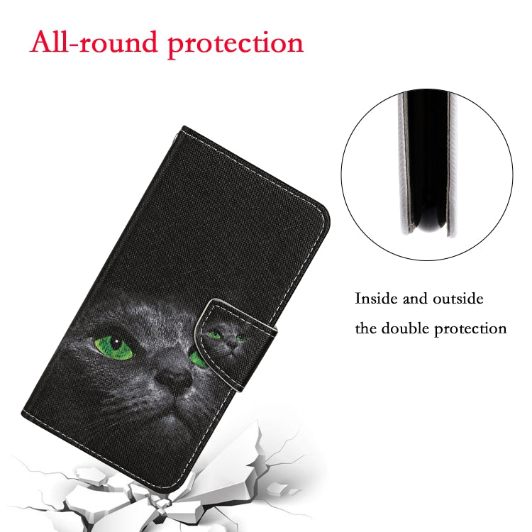 For iPhone 16 3D Colored Drawing Flip Leather Phone Case(Black Cat) - iPhone 16 Cases by PMC Jewellery | Online Shopping South Africa | PMC Jewellery | Buy Now Pay Later Mobicred