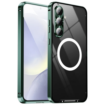 For Samsung Galaxy S24 FE 5G MagSafe Magnetic Frosted Metal Phone Case(Green) - Galaxy S24 FE 5G Cases by PMC Jewellery | Online Shopping South Africa | PMC Jewellery | Buy Now Pay Later Mobicred