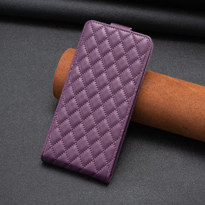 For Xiaomi Redmi 13C Diamond Lattice Vertical Flip Leather Phone Case(Dark Purple) - 13C Cases by PMC Jewellery | Online Shopping South Africa | PMC Jewellery | Buy Now Pay Later Mobicred