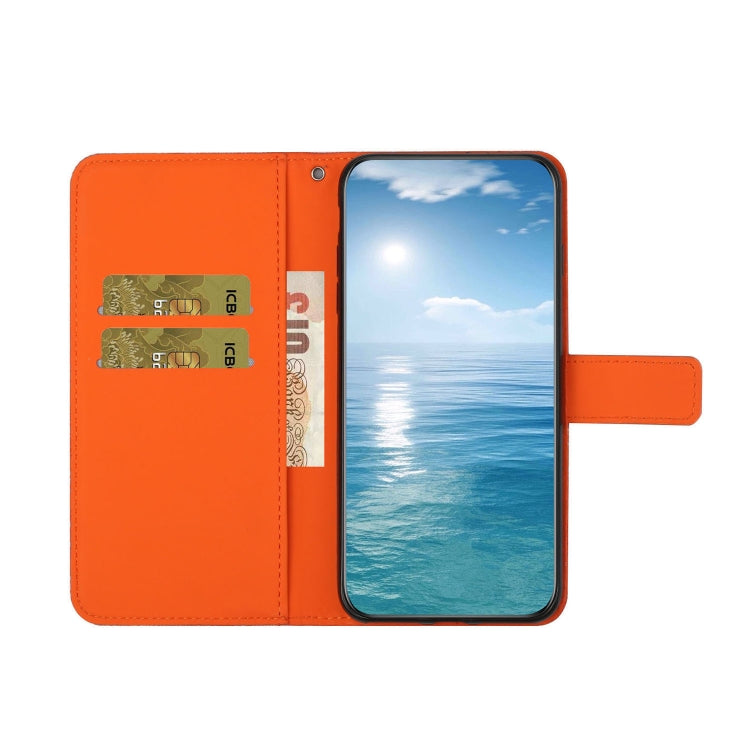 For iPhone 16 Ethnic Style Embossed Pattern Leather Phone Case(Orange) - iPhone 16 Cases by PMC TechLife | Online Shopping South Africa | PMC TechLife | Buy Now Pay Later Mobicred