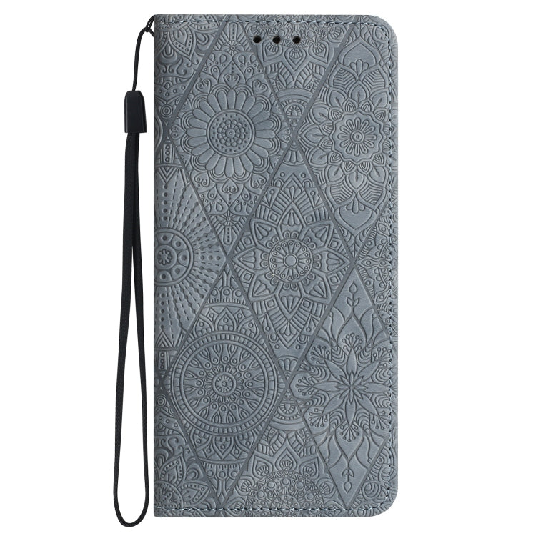 For Samsung Galaxy S24 5G Ethnic Embossed Adsorption Leather Phone Case(Grey) - Galaxy S24 5G Cases by PMC Jewellery | Online Shopping South Africa | PMC Jewellery