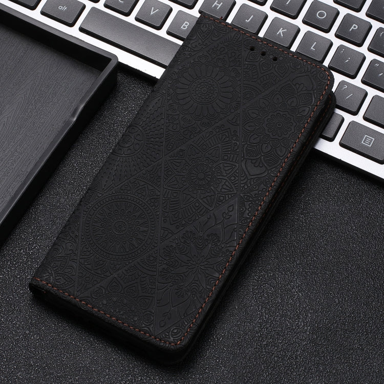For Samsung Galaxy S24 5G Ethnic Embossed Adsorption Leather Phone Case(Black) - free shipping - PMC TechLife - Order now!