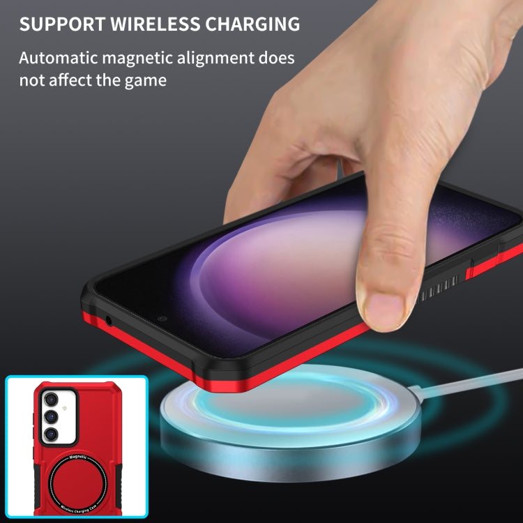 For Samsung Galaxy S23 FE MagSafe Shockproof Armor Phone Case(Red) - Galaxy S23 5G Cases by PMC TechLife | Online Shopping South Africa | PMC TechLife