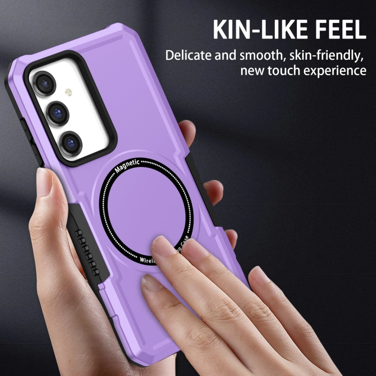 For Samsung Galaxy S23 FE MagSafe Shockproof Armor Phone Case(Purple) - Galaxy S23 5G Cases by PMC TechLife | Online Shopping South Africa | PMC TechLife
