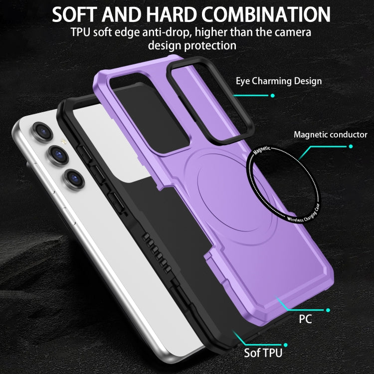 For Samsung Galaxy S23 FE MagSafe Shockproof Armor Phone Case(Purple) - Galaxy S23 5G Cases by PMC Jewellery | Online Shopping South Africa | PMC Jewellery