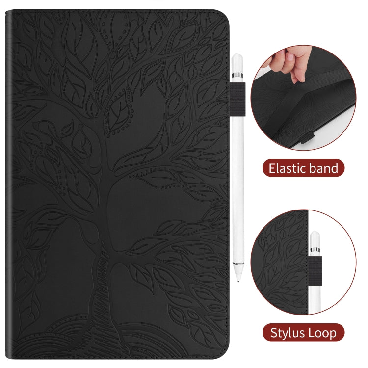For Amazon Fire Max 11 Life Tree Series Horizontal Flip Leather Tablet Case(Black) - Amazon by PMC TechLife | Online Shopping South Africa | PMC TechLife | Buy Now Pay Later Mobicred
