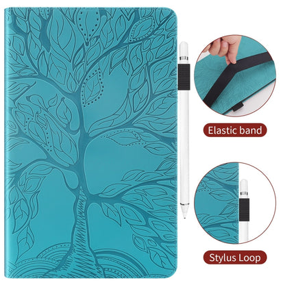 For Samsung Galaxy Tab S9+ Life Tree Series Horizontal Flip Leather Tablet Case(Lake Blue) - Galaxy Tab S9+ Cases by PMC Jewellery | Online Shopping South Africa | PMC Jewellery | Buy Now Pay Later Mobicred