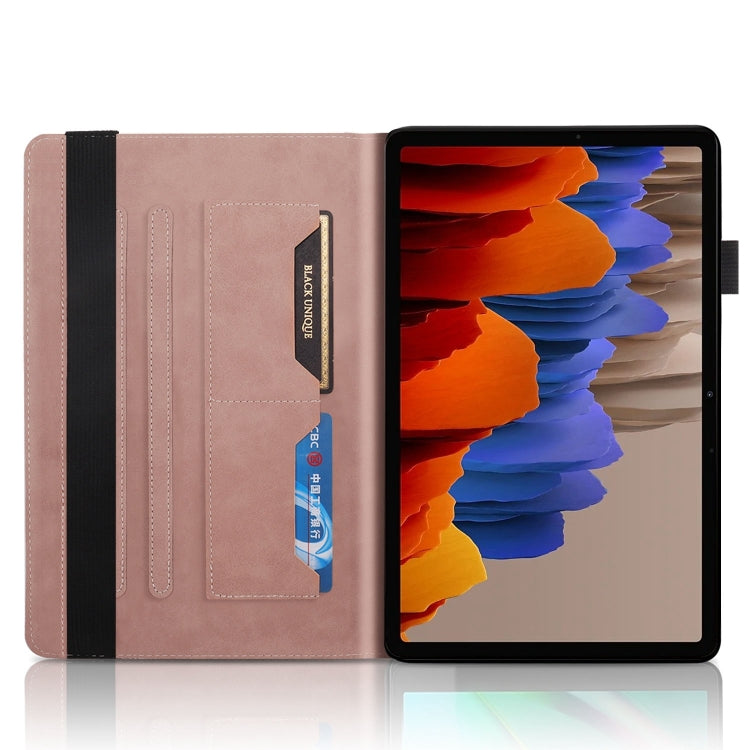 For Samsung Galaxy Tab S9+ Life Tree Series Horizontal Flip Leather Tablet Case(Rose Gold) - Galaxy Tab S9+ Cases by PMC Jewellery | Online Shopping South Africa | PMC Jewellery | Buy Now Pay Later Mobicred