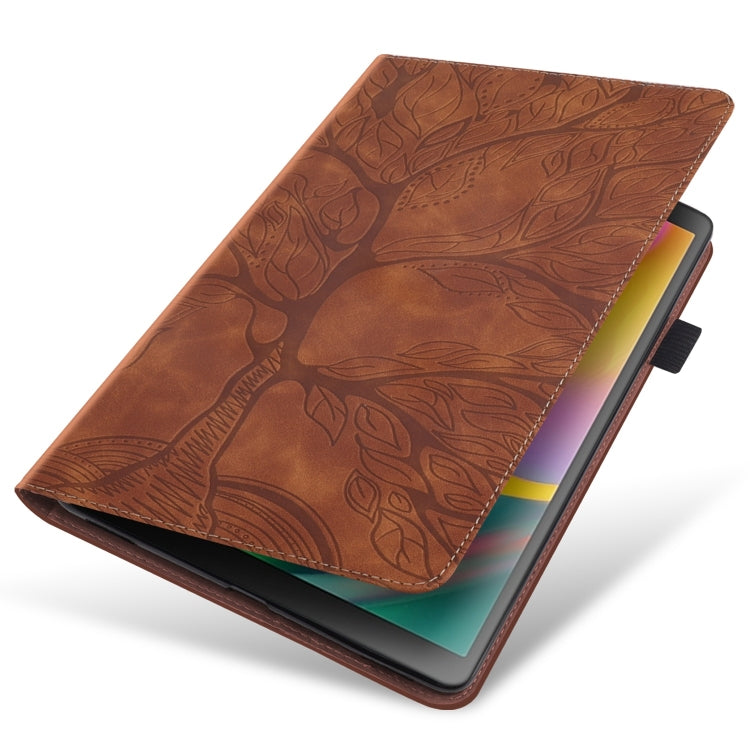 For Samsung Galaxy Tab S9+ Life Tree Series Horizontal Flip Leather Tablet Case(Brown) - Galaxy Tab S9+ Cases by PMC Jewellery | Online Shopping South Africa | PMC Jewellery | Buy Now Pay Later Mobicred