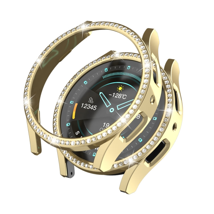 For Samsung Galaxy Watch 6 40mm Diamond Hollow PC Watch Protective Case(Gold) - Watch Cases by PMC TechLife | Online Shopping South Africa | PMC TechLife