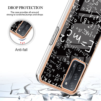 For OPPO A55 5G / A53s 5G / A54 4G Electroplating Marble Dual-side IMD Phone Case(Equation) - OPPO Cases by PMC Jewellery | Online Shopping South Africa | PMC Jewellery | Buy Now Pay Later Mobicred