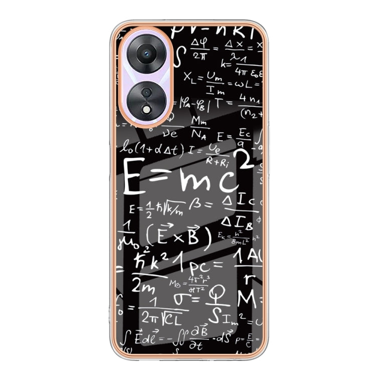 For OPPO A78 / A58 Electroplating Marble Dual-side IMD Phone Case(Equation) - OPPO Cases by PMC TechLife | Online Shopping South Africa | PMC TechLife | Buy Now Pay Later Mobicred