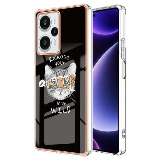 For Xiaomi Poco F5 / Redmi Note 12 Turbo Electroplating Marble Dual-side IMD Phone Case(Natural Growth) - Xiaomi Cases by PMC Jewellery | Online Shopping South Africa | PMC Jewellery | Buy Now Pay Later Mobicred