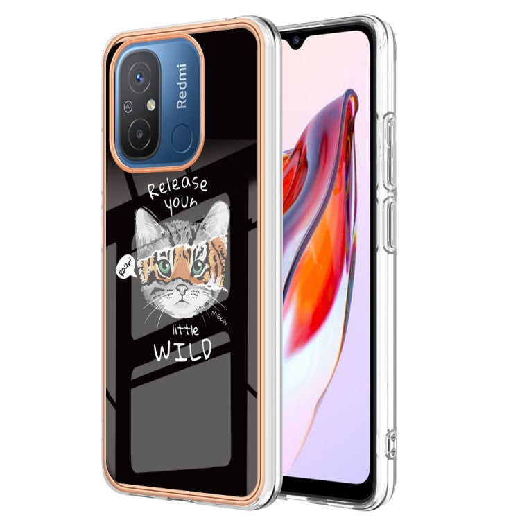 For Xiaomi Redmi 12C / 11A 4G Electroplating Marble Dual-side IMD Phone Case(Natural Growth) - Xiaomi Cases by PMC TechLife | Online Shopping South Africa | PMC TechLife | Buy Now Pay Later Mobicred