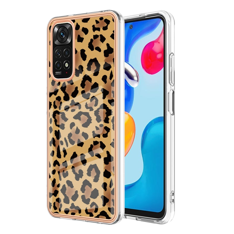 For Xiaomi Redmi Note 11s / Note 11 4G Electroplating Marble Dual-side IMD Phone Case(Leopard Print) - Xiaomi Cases by PMC Jewellery | Online Shopping South Africa | PMC Jewellery | Buy Now Pay Later Mobicred