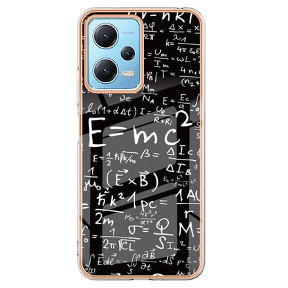 For Xiaomi Redmi Note 12 5G Global Electroplating Marble Dual-side IMD Phone Case(Equation) - Xiaomi Cases by PMC Jewellery | Online Shopping South Africa | PMC Jewellery | Buy Now Pay Later Mobicred