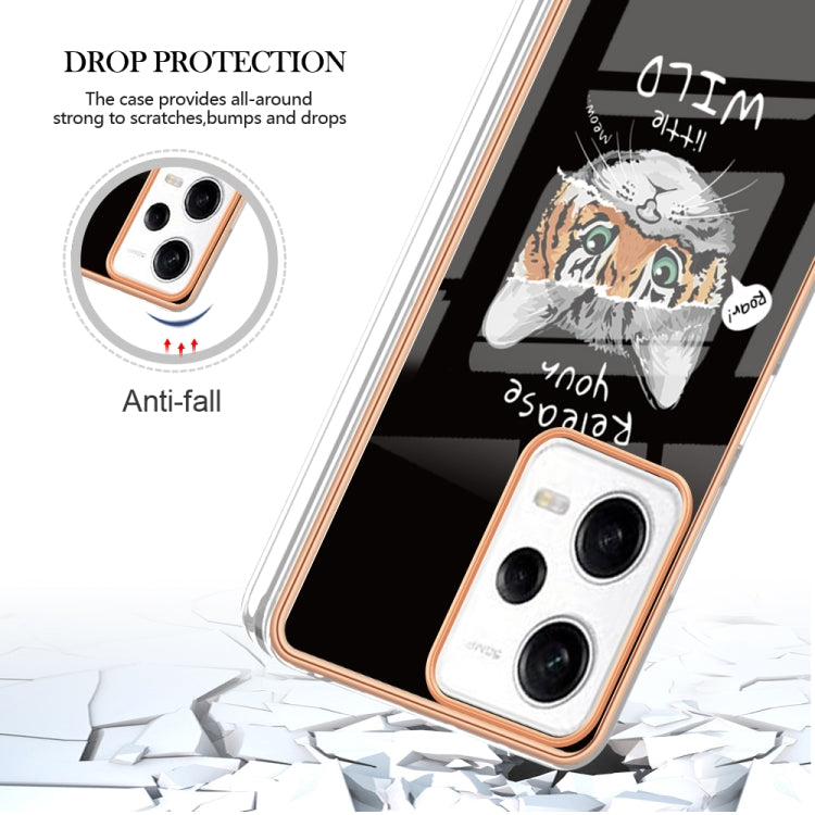 For Xiaomi Redmi Note 12 Pro 5G Global Electroplating Marble Dual-side IMD Phone Case(Natural Growth) - Xiaomi Cases by PMC TechLife | Online Shopping South Africa | PMC TechLife | Buy Now Pay Later Mobicred