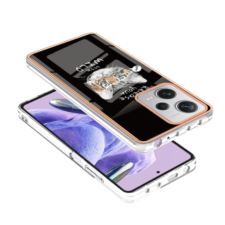 For Xiaomi Redmi Note 12 Pro+ Global Electroplating Marble Dual-side IMD Phone Case(Natural Growth) - Xiaomi Cases by PMC TechLife | Online Shopping South Africa | PMC TechLife | Buy Now Pay Later Mobicred