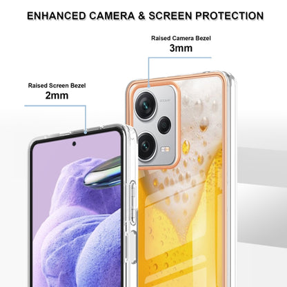 For Xiaomi Redmi Note 12 Pro+ Global Electroplating Marble Dual-side IMD Phone Case(Draft Beer) - Xiaomi Cases by PMC Jewellery | Online Shopping South Africa | PMC Jewellery | Buy Now Pay Later Mobicred