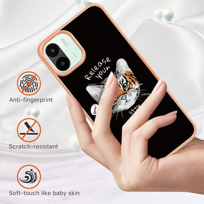 For Xiaomi Redmi A1 Electroplating Marble Dual-side IMD Phone Case(Natural Growth) - Xiaomi Cases by PMC Jewellery | Online Shopping South Africa | PMC Jewellery | Buy Now Pay Later Mobicred