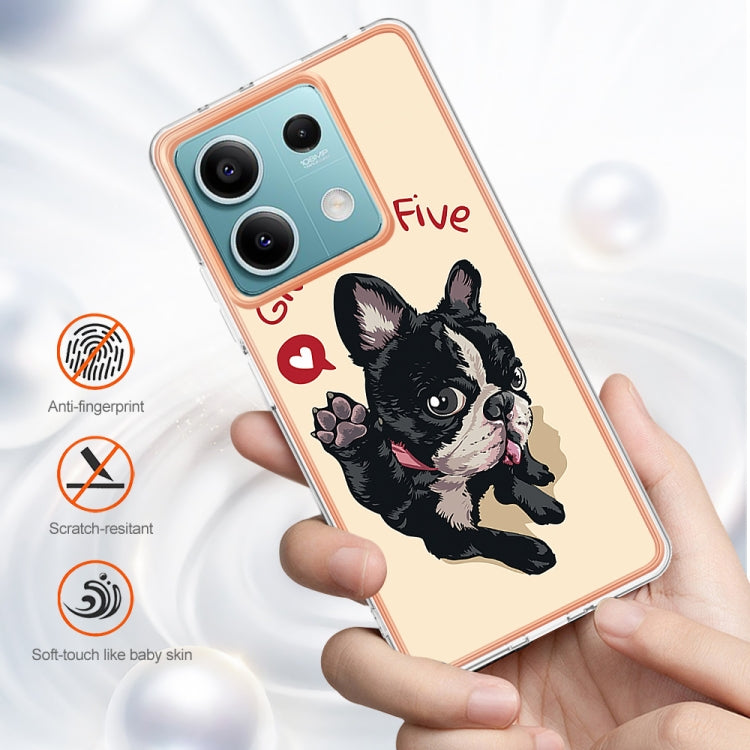 For Xiaomi Redmi Note 13 5G Electroplating Marble Dual-side IMD Phone Case(Lucky Dog) - Note 13 Cases by PMC Jewellery | Online Shopping South Africa | PMC Jewellery | Buy Now Pay Later Mobicred