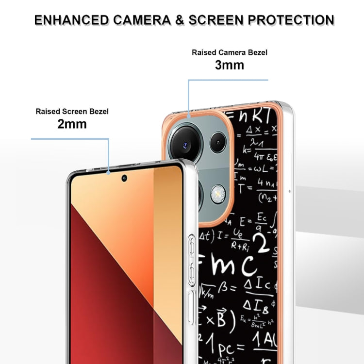 For Xiaomi Redmi Note 13 Pro 4G/Poco M6 Pro 4G Electroplating Marble Dual-side IMD Phone Case(Equation) - Note 13 Pro Cases by PMC Jewellery | Online Shopping South Africa | PMC Jewellery | Buy Now Pay Later Mobicred