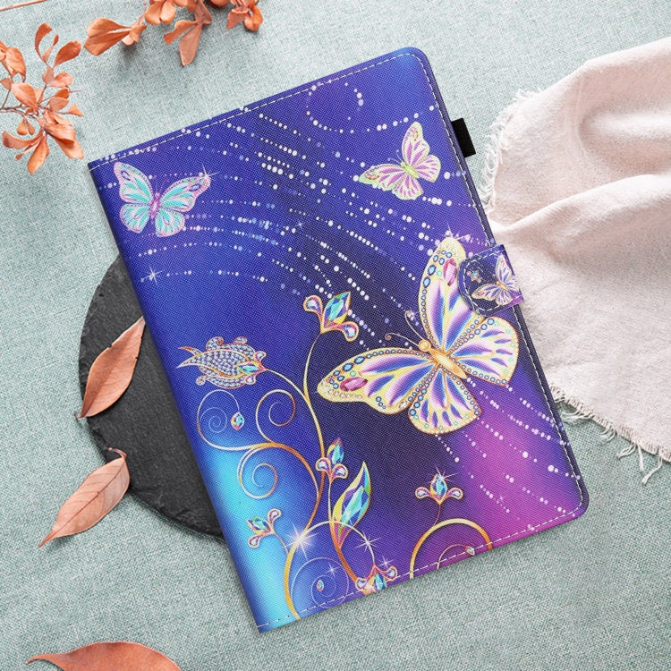 For Amazon Kindle Fire Max 11 Coloured Drawing Stitching Smart Leather Tablet Case(Butterfly) - Amazon by PMC TechLife | Online Shopping South Africa | PMC TechLife | Buy Now Pay Later Mobicred