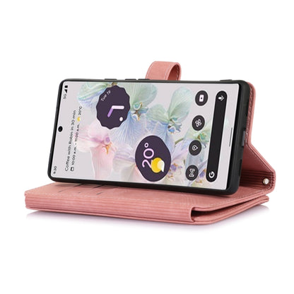 For Google Pixel 6a Dream 9-Card Wallet Zipper Bag Leather Phone Case(Pink) - Google Cases by PMC Jewellery | Online Shopping South Africa | PMC Jewellery | Buy Now Pay Later Mobicred