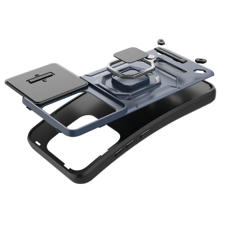 For Xiaomi 14 Sliding Camshield TPU + PC Shockproof Phone Case with Holder(Green) - free shipping - PMC TechLife - Order now!