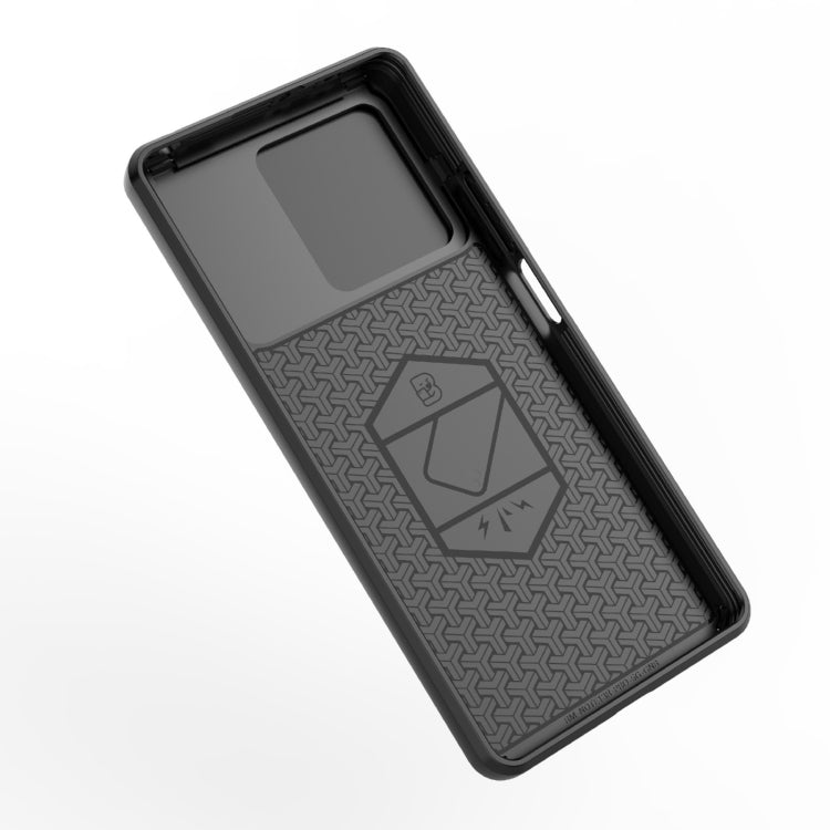For Xiaomi Redmi Note 13R Pro 5G Sliding Camshield TPU + PC Shockproof Phone Case with Holder(Blue) - Xiaomi Cases by PMC TechLife | Online Shopping South Africa | PMC TechLife | Buy Now Pay Later Mobicred