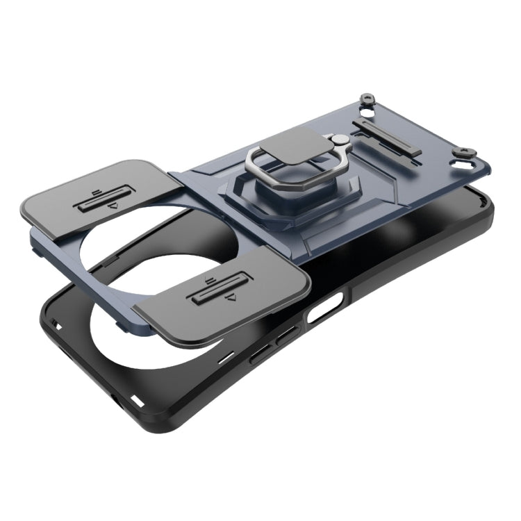 For Xiaomi Redmi A3 4G Global Sliding Camshield TPU + PC Shockproof Phone Case with Holder(Purple) - Xiaomi Cases by PMC TechLife | Online Shopping South Africa | PMC TechLife | Buy Now Pay Later Mobicred