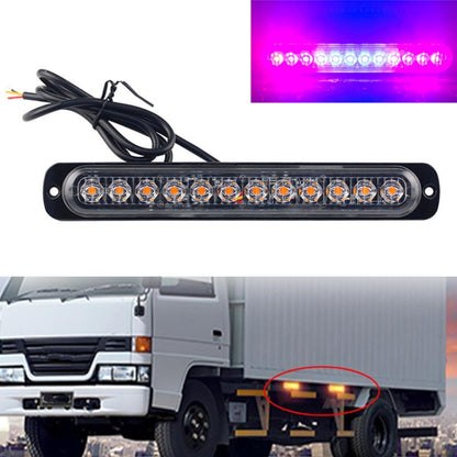 DC12V-24V / 36W Car Truck Emergency Strobe Flash Warning Light 12LEDs Long Ultra-thin Side Lights(Red + Blue + Red) - Warning Lights by PMC Jewellery | Online Shopping South Africa | PMC Jewellery | Buy Now Pay Later Mobicred