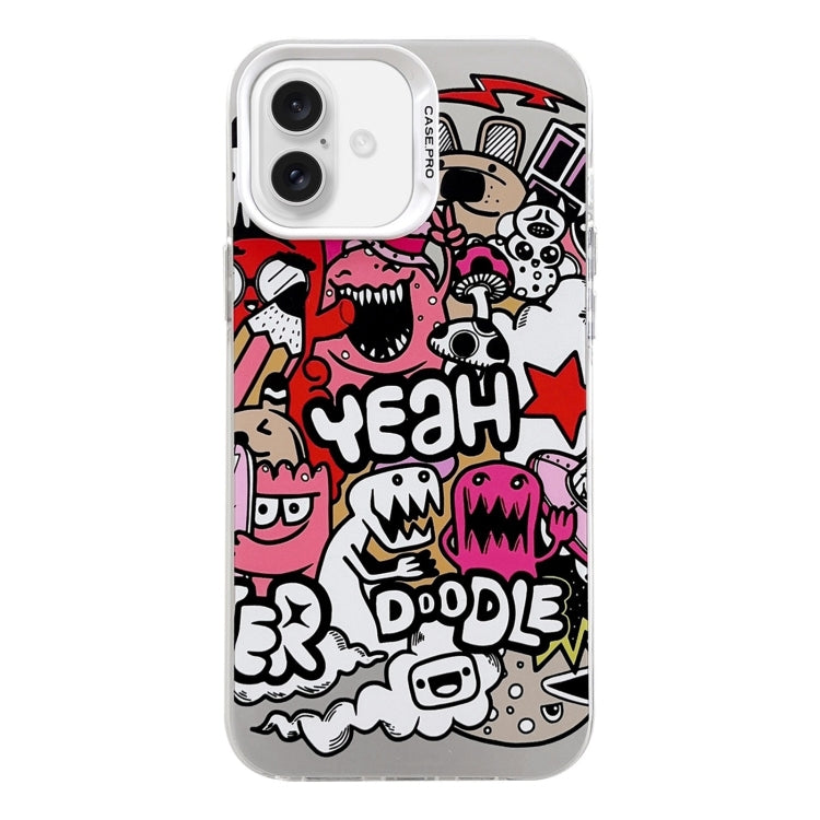 For iPhone 16 Plus Electroplated Silver Series PC Protective Phone Case(Cartoon) - iPhone 16 Plus Cases by PMC TechLife | Online Shopping South Africa | PMC TechLife | Buy Now Pay Later Mobicred