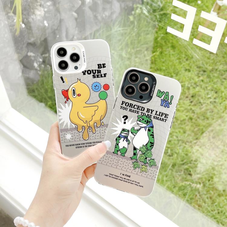For iPhone 16 Pro Electroplated Silver Series PC Protective Phone Case(Cartoon) - free shipping - PMC TechLife - Order now!