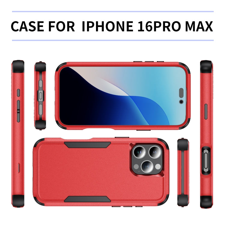 For iPhone 16 Pro Max Commuter Shockproof TPU + PC Phone Case(Red+Black) - iPhone 16 Pro Max Cases by PMC TechLife | Online Shopping South Africa | PMC TechLife | Buy Now Pay Later Mobicred