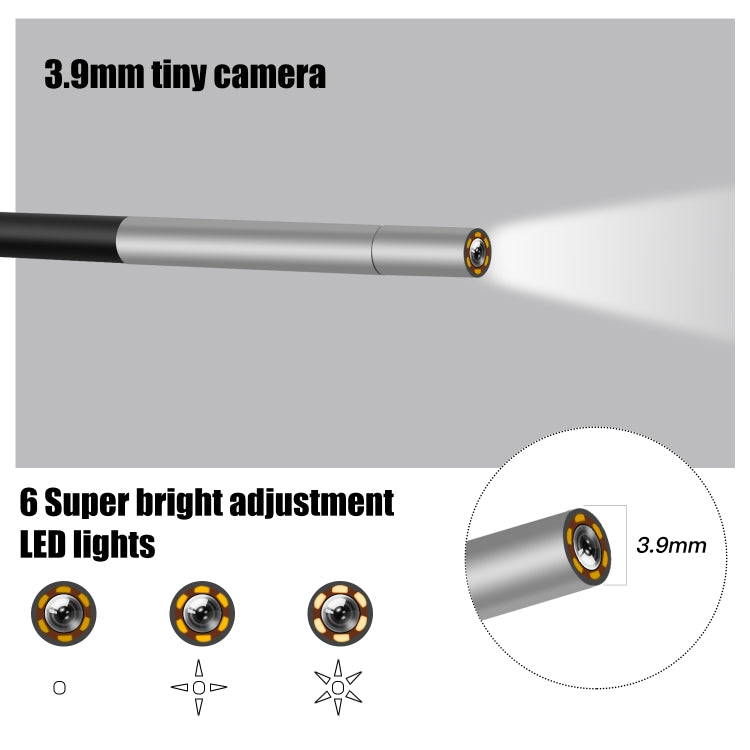 P40 3.9mm Red HD Waterproof Portable Integrated Hand-held Vertical Screen Industry Endoscope, Length:5m(Hardwire) -  by PMC Jewellery | Online Shopping South Africa | PMC Jewellery | Buy Now Pay Later Mobicred