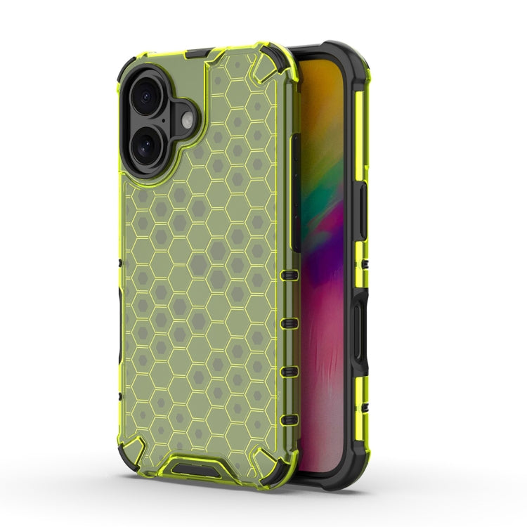 For iPhone 16 Plus Honeycomb Shockproof Phone Case(Green) - iPhone 16 Plus Cases by PMC TechLife | Online Shopping South Africa | PMC TechLife | Buy Now Pay Later Mobicred
