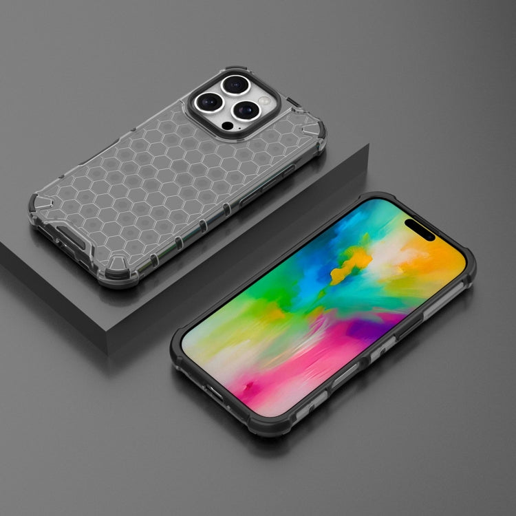 For iPhone 16 Pro Honeycomb Shockproof Phone Case(Black) - free shipping - PMC TechLife - Order now!