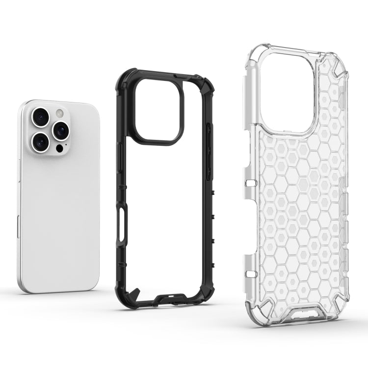 For iPhone 16 Pro Honeycomb Shockproof Phone Case(Black) - iPhone 16 Pro Cases by PMC Jewellery | Online Shopping South Africa | PMC Jewellery | Buy Now Pay Later Mobicred