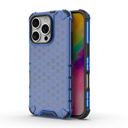 For iPhone 16 Pro Max Honeycomb Shockproof Phone Case(Blue) - iPhone 16 Pro Max Cases by PMC Jewellery | Online Shopping South Africa | PMC Jewellery | Buy Now Pay Later Mobicred