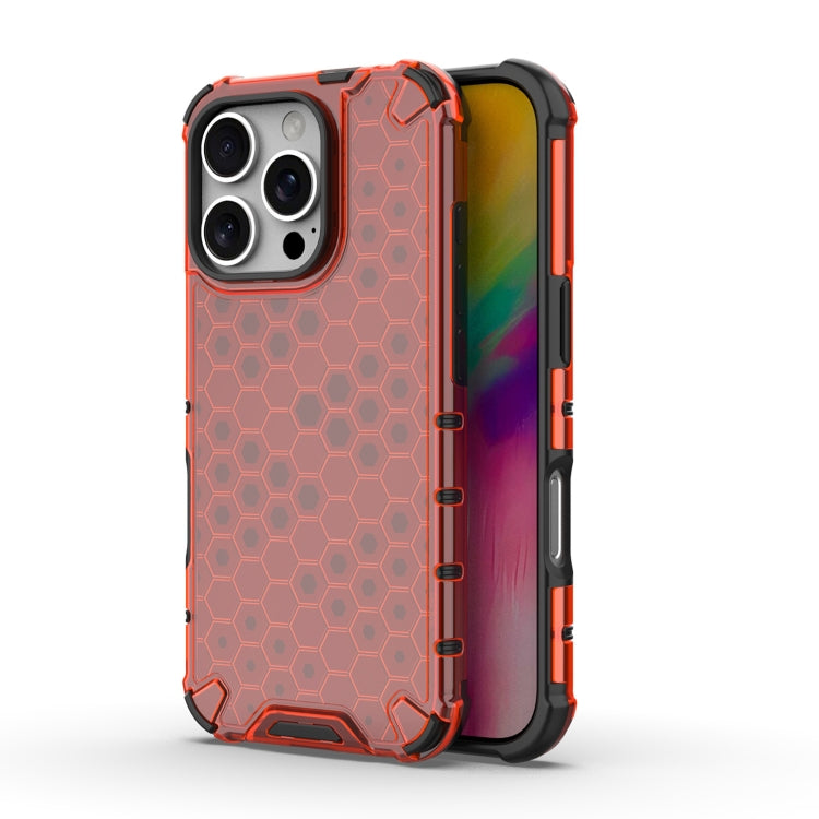 For iPhone 16 Pro Max Honeycomb Shockproof Phone Case(Red) - iPhone 16 Pro Max Cases by PMC TechLife | Online Shopping South Africa | PMC TechLife | Buy Now Pay Later Mobicred