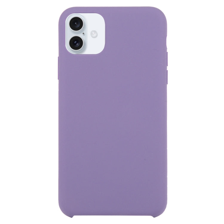 For iPhone 16 Solid Silicone Phone Case(Purple) - iPhone 16 Cases by PMC TechLife | Online Shopping South Africa | PMC TechLife | Buy Now Pay Later Mobicred